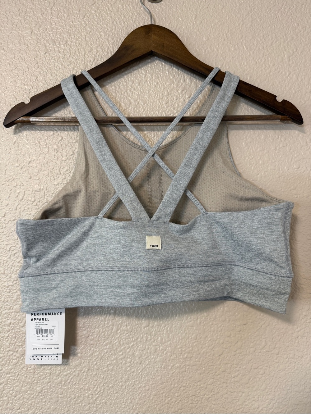 NWT Vuori Elevation Sports Bra Workout Athleisure Gym Sporty Bra L Strength - Picture 4 of 6